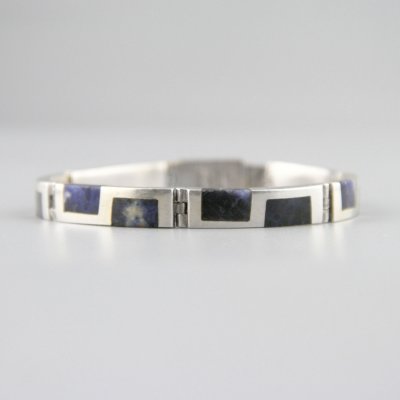 Vintage 80s Mexican Sodalite Sterling Silver Bracelet | Coco